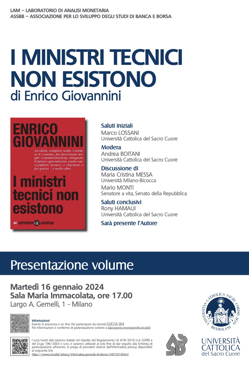 Presentazione del libro: "I ministri tecnici non esistono"